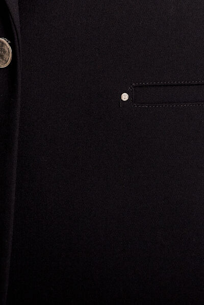 Veste city droite 1 bouton noir femme