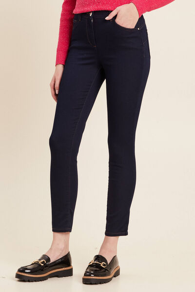 Jeans léger taille standard 7/8ème denim brut femme
