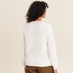 Gilet réversible ajouré ecru femme