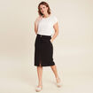 Jupe droite noir femme