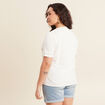 T-shirt manches courtes ecru femme