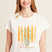T-shirt manches courtes ecru femme