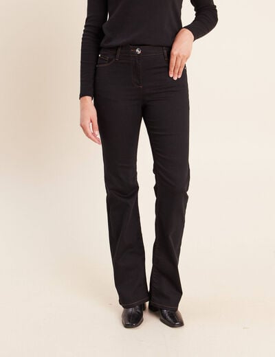 Jean magique L'Unique coupe bootcut denim noir femme