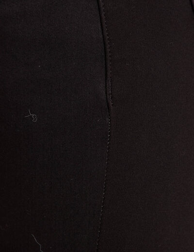 Jean ajusté 7/8ème effet bi-matière denim gris femme