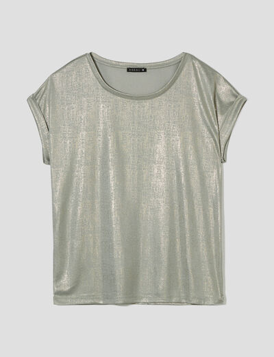 T-shirt manches courtes vert clair femme