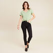 T-shirt manches courtes vert clair femme