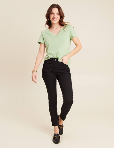 T-shirt manches courtes vert clair femme