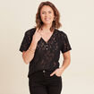 T-shirt manches courtes noir femme