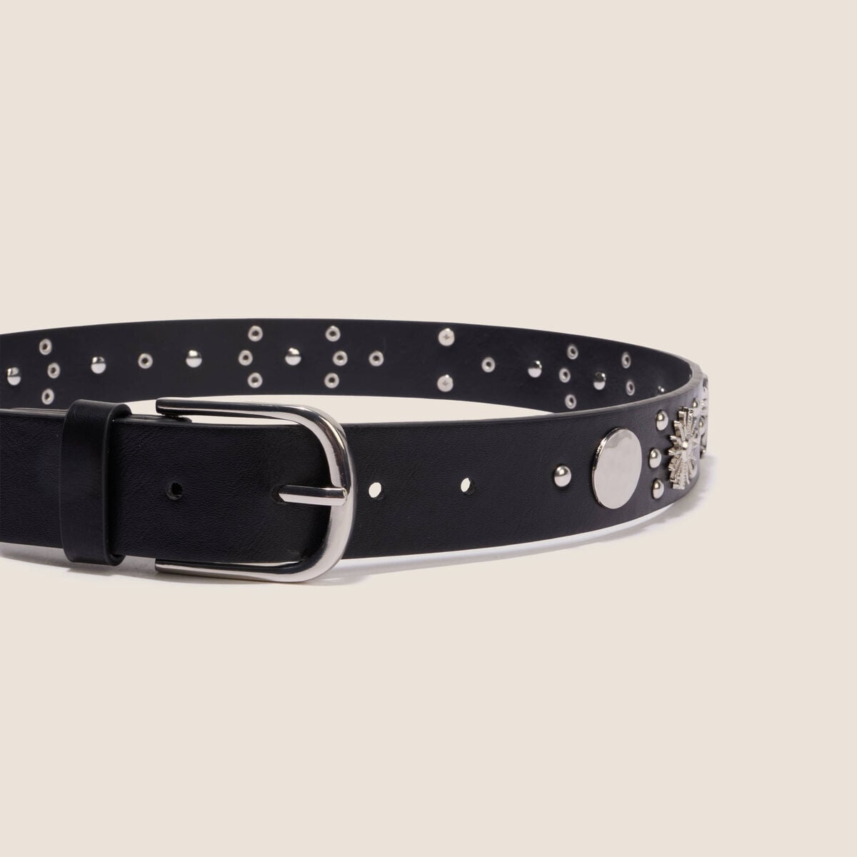 Ceinture large noir femme