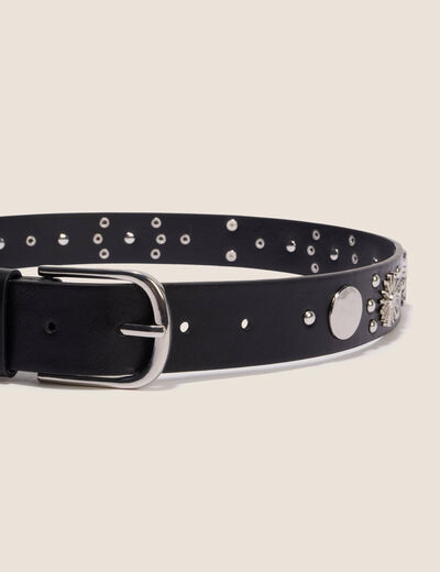 Ceinture large noir femme