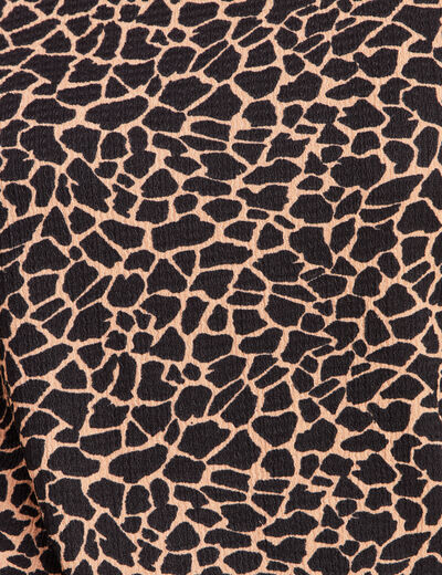T-shirt manches 3/4 noir femme