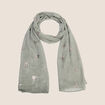 Foulard effet froiss&eacute; vert clair femme