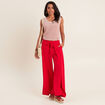Débardeur crochet rouge femme
