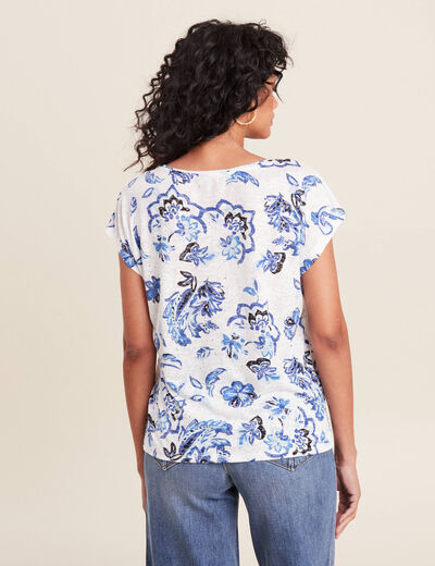 T-shirt manches courtes ecru femme