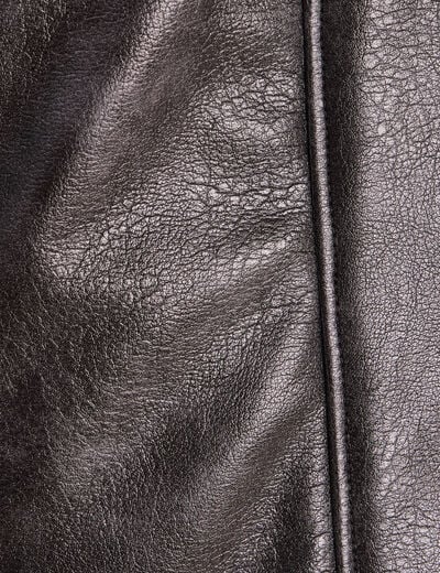 Veste ample col camionneur doubl&eacute;e noir femme