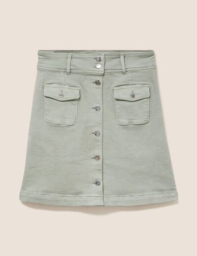 Jupe en jean taille standard vert clair femme