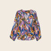 Blouse manches longues multicolore femme