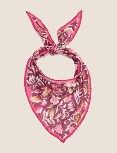 Foulard rose femme