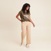 T-shirt manches courtes vert olive femme