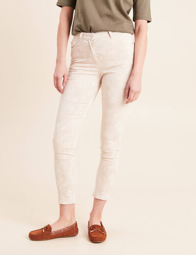 Pantalon magique Le L&eacute;ger coupe ajust&eacute;e beige femme
