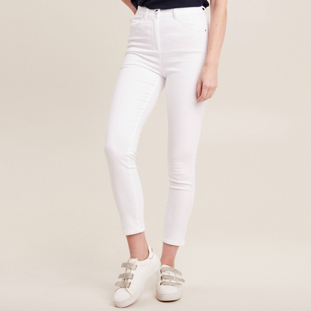 Pantalon magique Le L&eacute;ger coupe ajust&eacute;e blanc femme