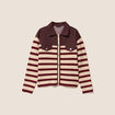 Gilet manches longues bordeaux femme