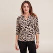T-shirt manches 3/4 sable femme