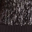 Robe midi &eacute;vas&eacute;e gris fonc&eacute; femme