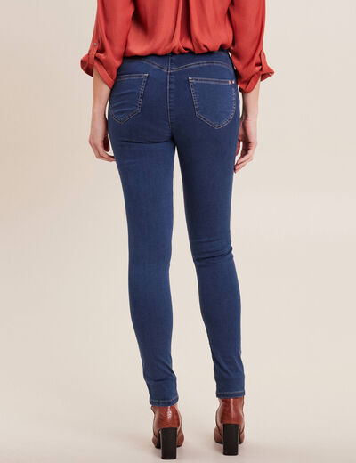 Jean magique Le L&eacute;ger coupe ajust&eacute;e long denim double stone femme