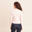 Veste droite zipp&eacute;e vieux rose femme