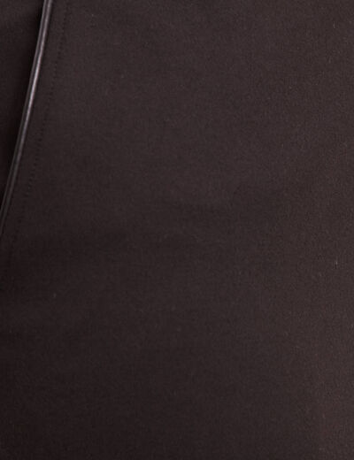 Jupe en maille doubl&eacute;e noir femme