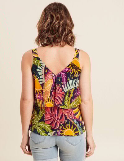 Débardeur ample sans manches multicolore femme