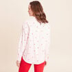 Chemise manches longues fluide rouge femme