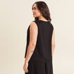 D&eacute;bardeur sans manches noir femme