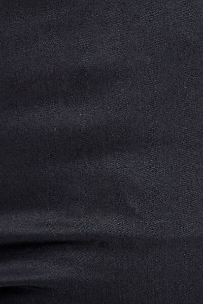 Pantalon ajusté enduit 7/8ème noir femme