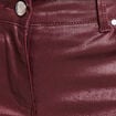 Pantalon enduit coupe large bordeaux femme