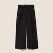 Pantalon droit 7/8&egrave;me taille haute noir femme