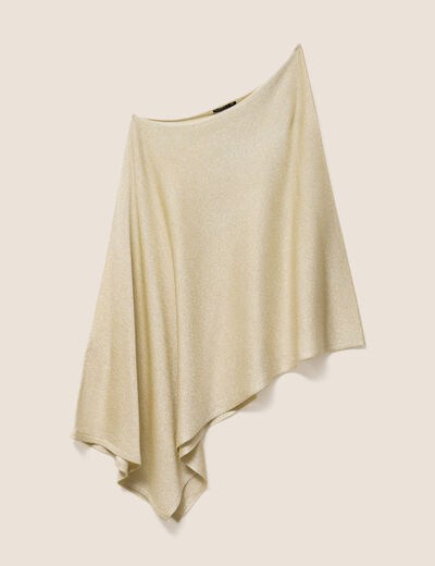 Poncho couleur or femme