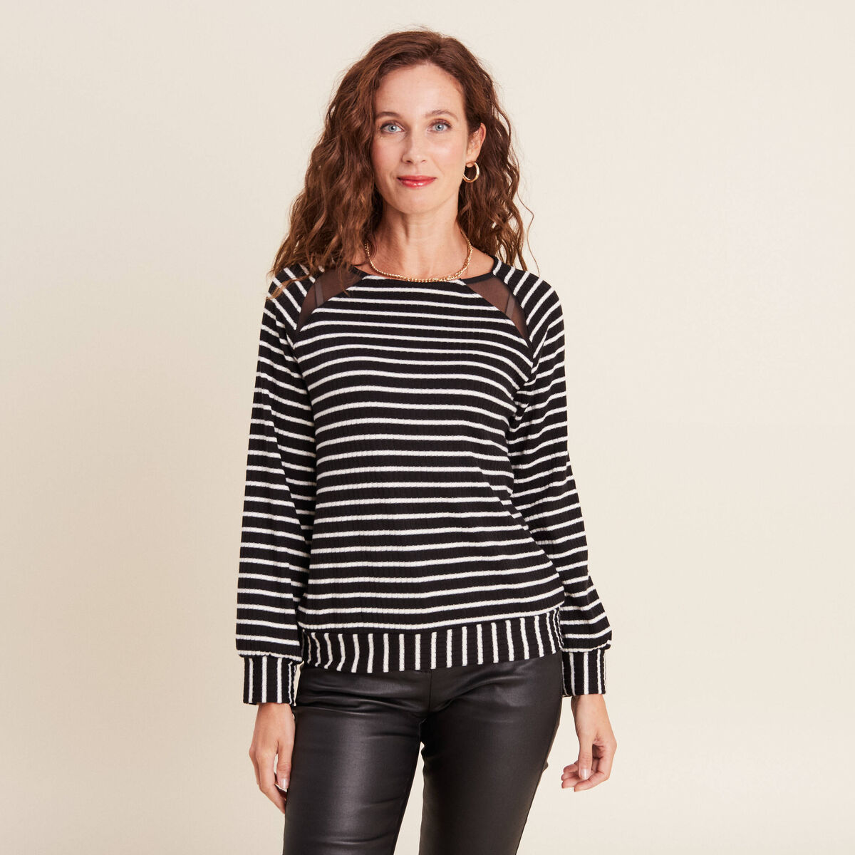T-shirt manches longues noir femme
