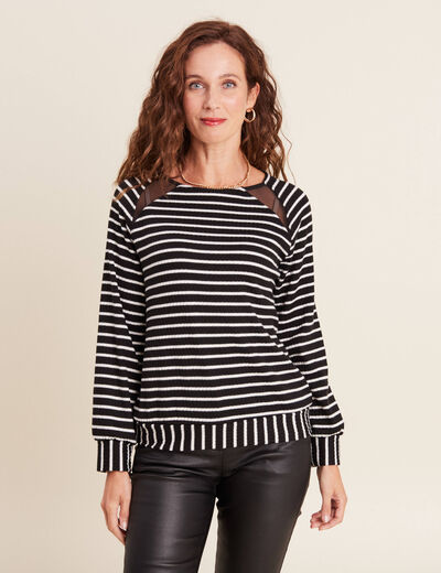 T-shirt manches longues noir femme