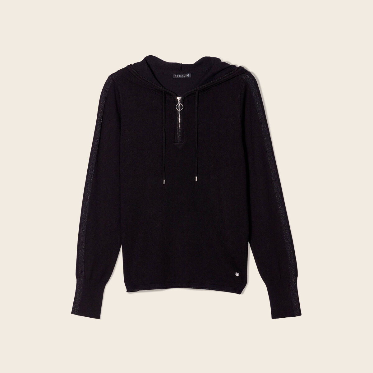 Pull manches longues noir femme