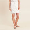 Jupe droite réversible blanc femme