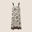 Robe longue &eacute;vas&eacute;e col rond &agrave; bretelles noir femme