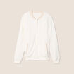 Veste réversible brodée ecru femme