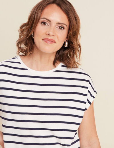 T-shirt manches courtes blanc femme