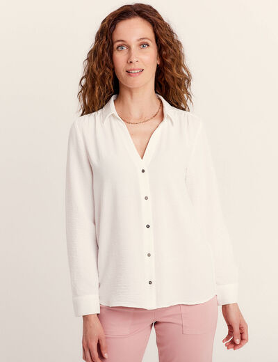 Chemise à manches longues ecru femme