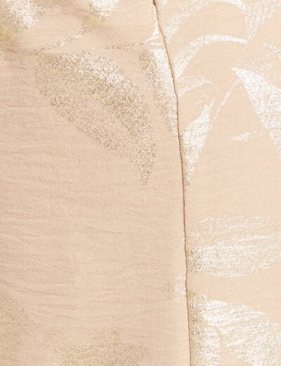 Short taille haute beige fonce femme