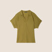 T-shirt manches courtes vert kaki femme