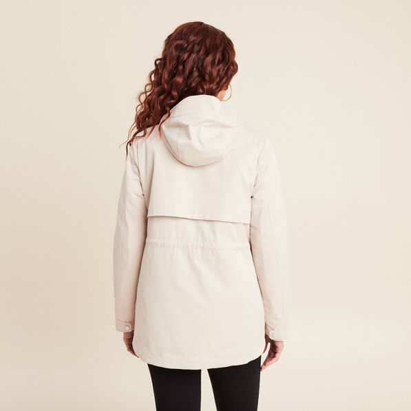 Parka à capuche sable femme