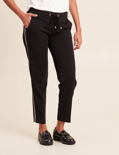 Pantalon taille standard noir femme